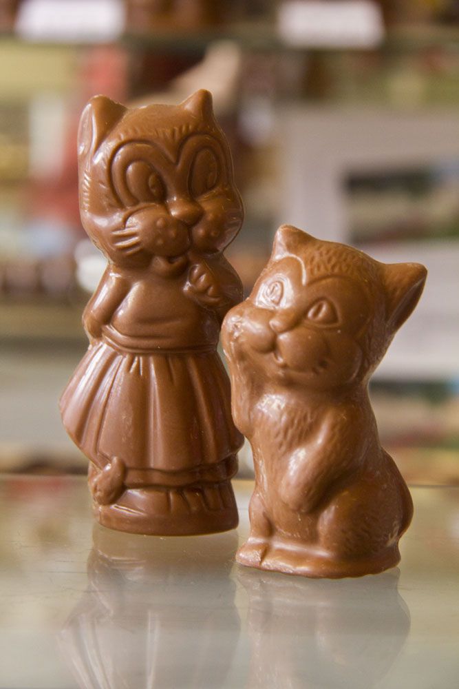 Chats en chocolat